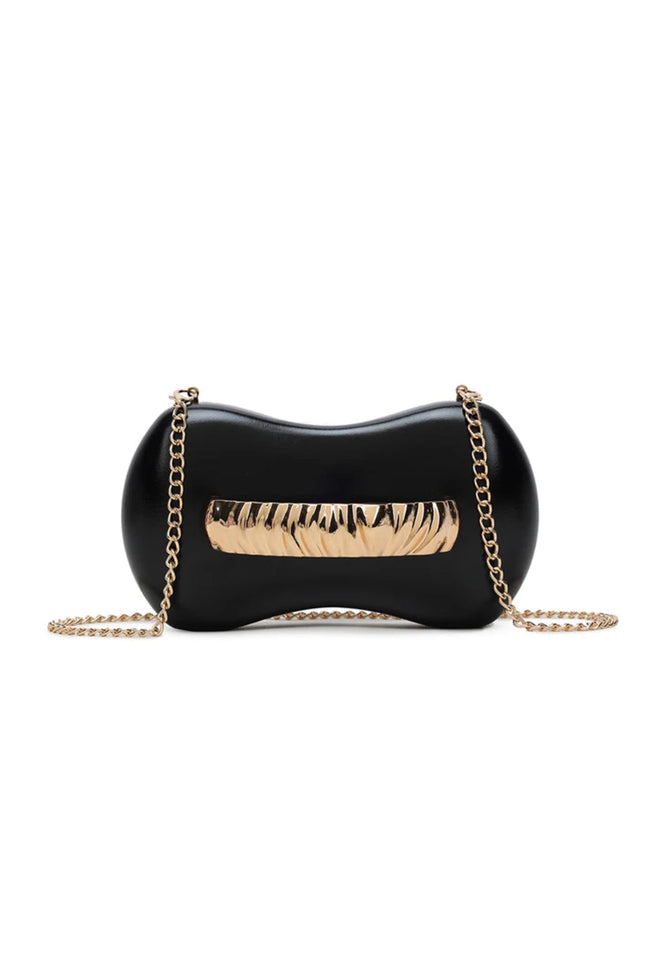 Black Bow Evening Clutch Bag