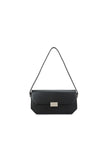Black Faux Leather Shoulder Bag
