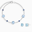 Schmuckset aus blauem Saphir und blauem Topas in Sterlingsilber