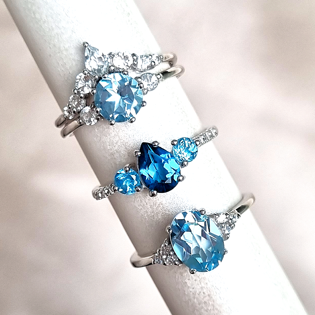 Sky Blue Topaz Ring in 18k Gold Vermeil