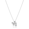 Border Terrier Personalised Silver Dog Tag Necklace