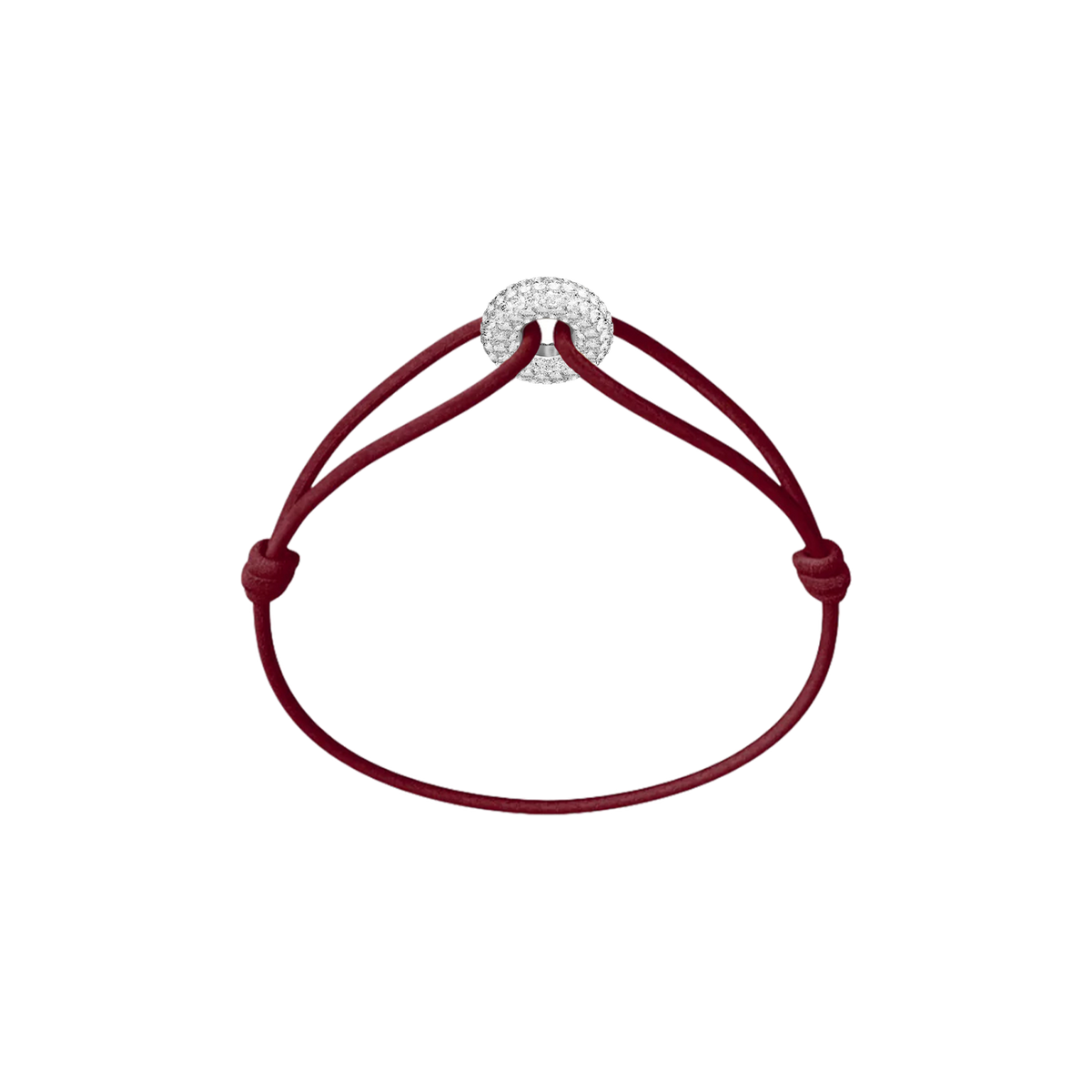Mini Silver Soho Pavé Cord Bracelet