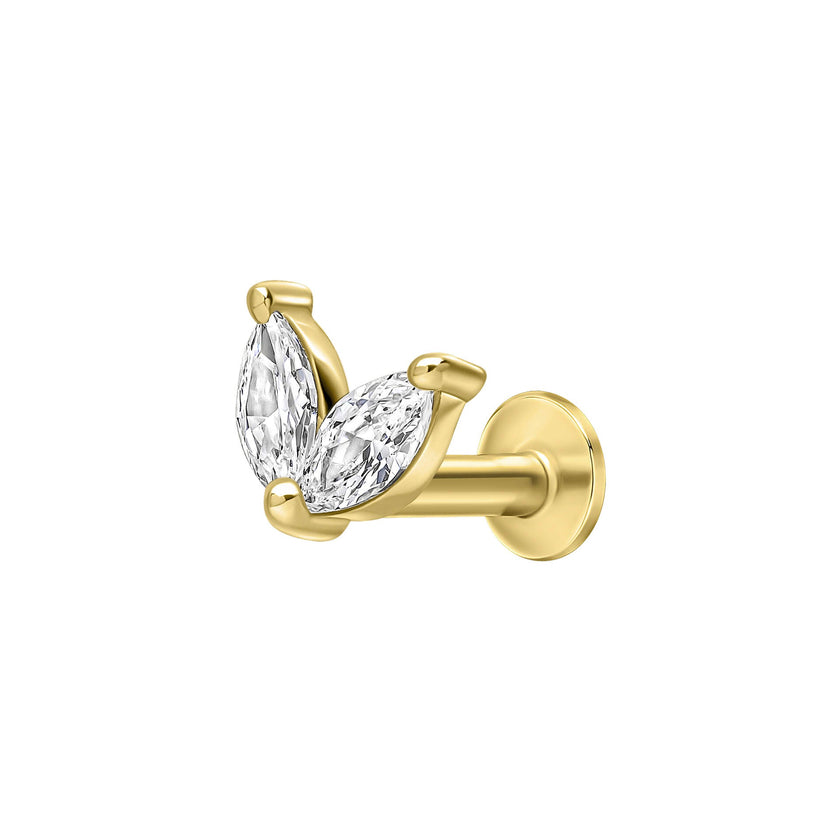 Beginnings Duo Cluster Labret Stud Earring