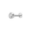 Beginnings Cubic Zirconia Bezel Labret Stud Earring