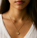 Neva Luxe 18k Gold Plated Reversible Celestial Pendant Necklace