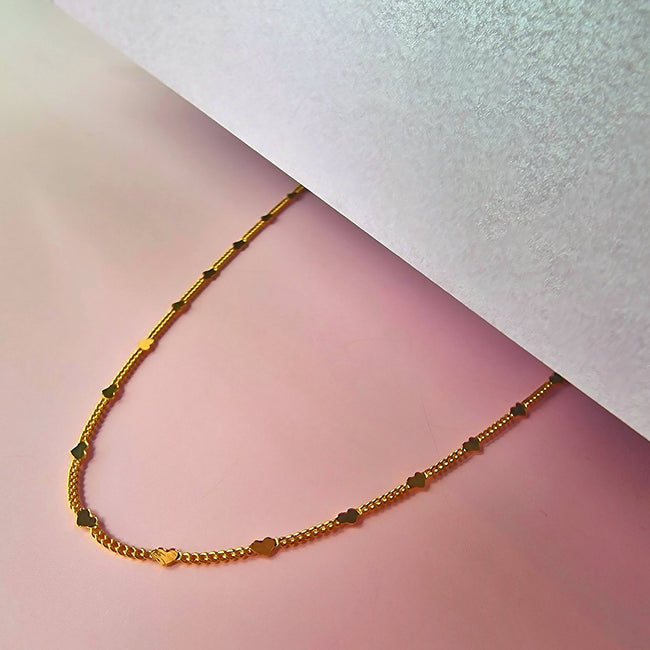 Herz zarte Kette Gold