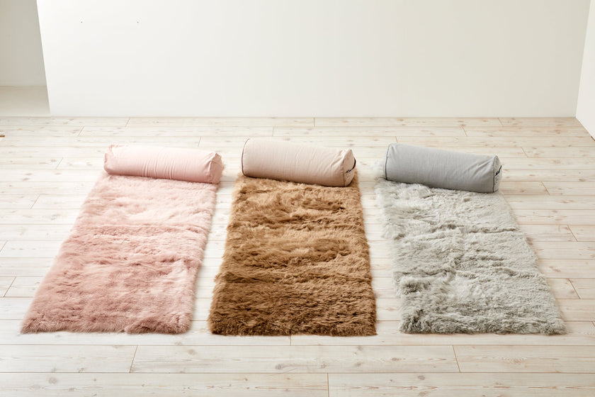 Teddy Bear Brown Shearling Yin Yoga Mat - Naturally beautiful. Free UK next day shipping and gift box.