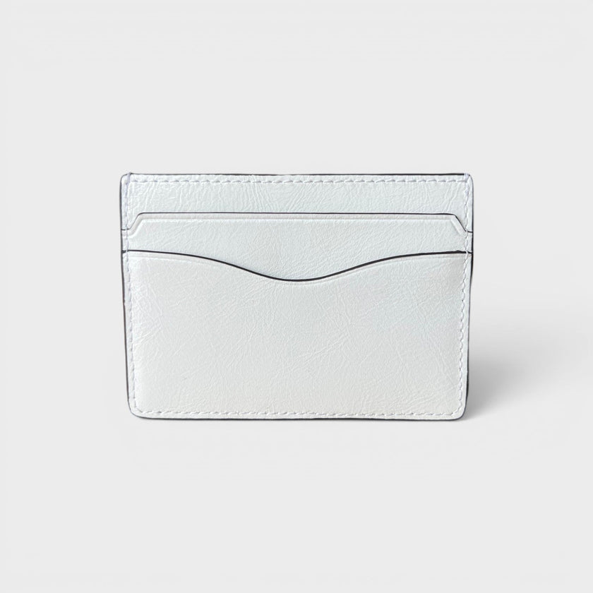 Crinkle Slim Card Case Cirrus Cloud White
