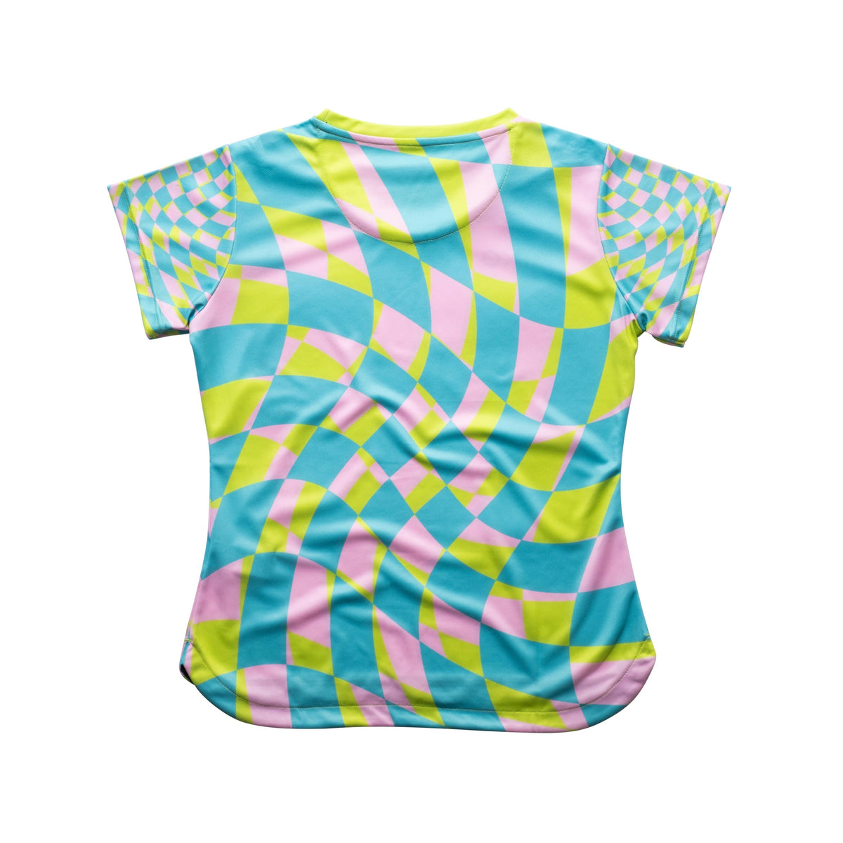 Aixo Checker Womens Top Lime