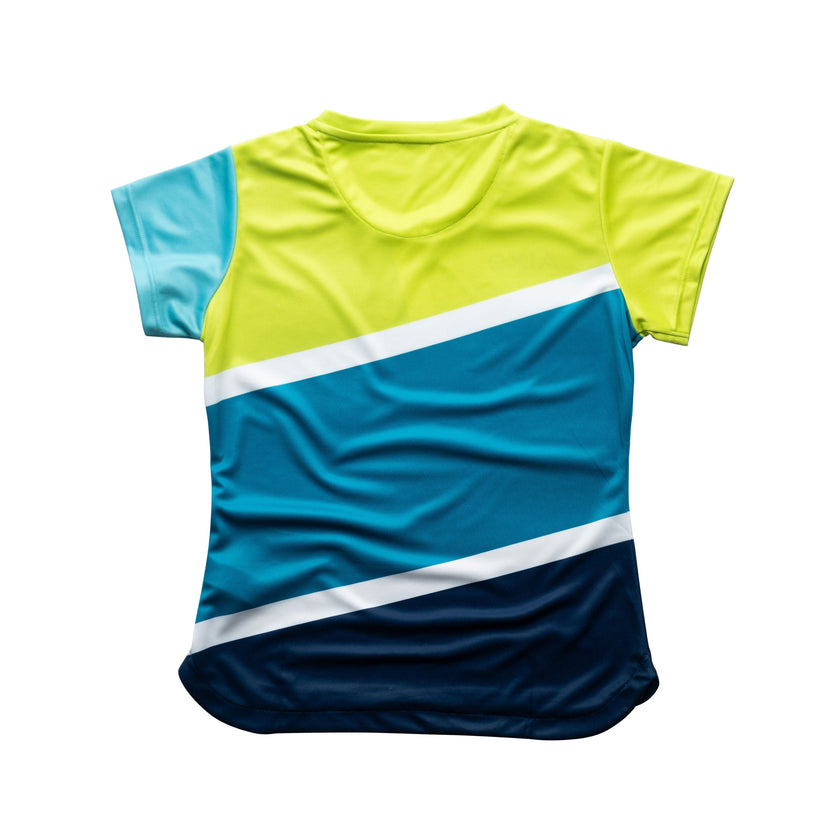 Aixo Court damestop in groenblauw