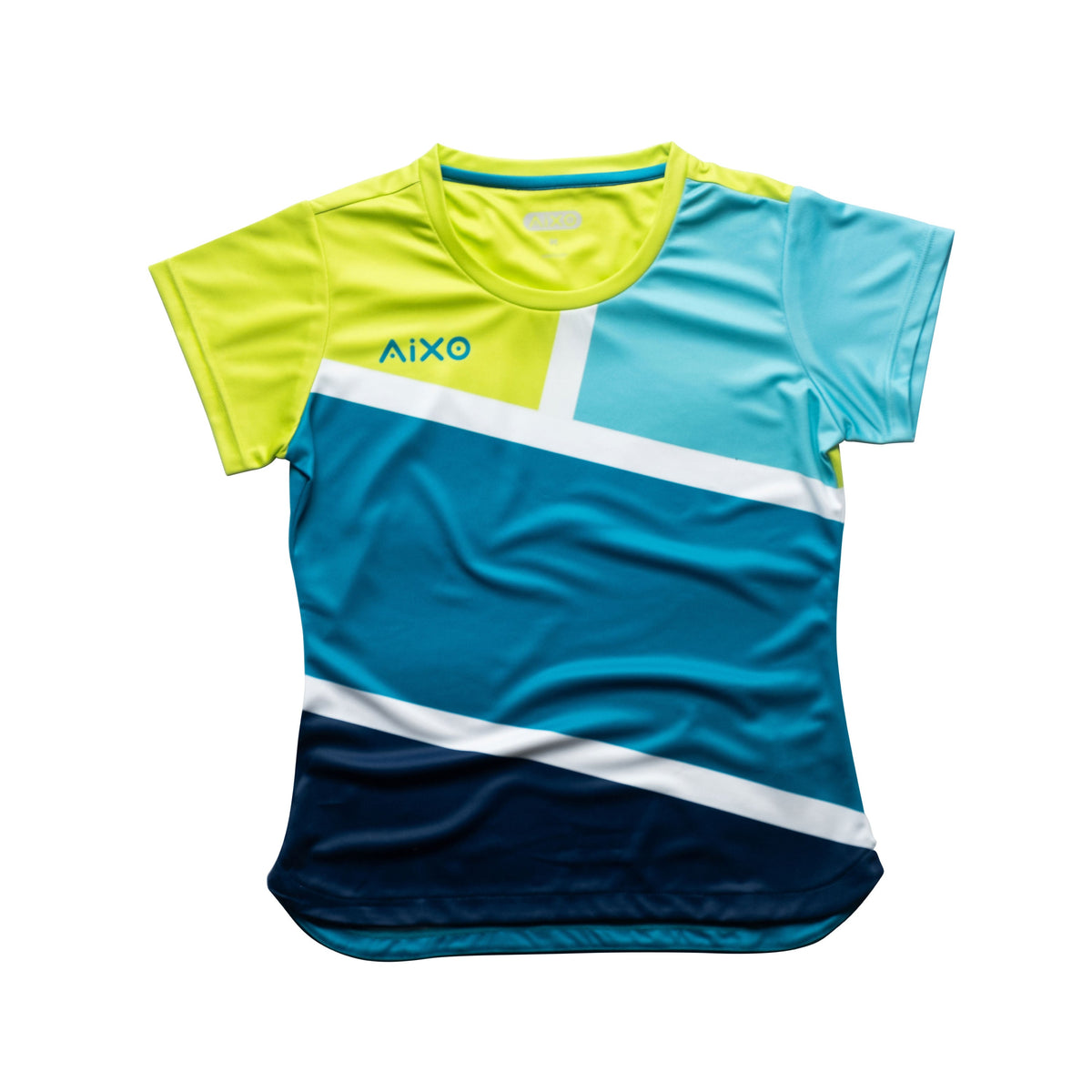 Aixo Court damestop in groenblauw