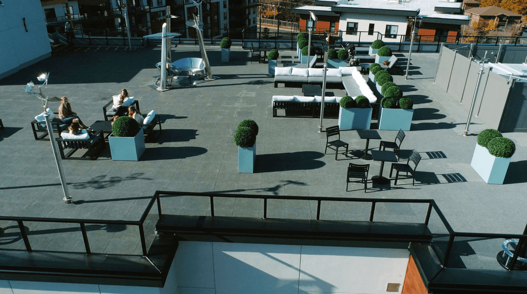 Rubber Rooftop Flooring Tiles