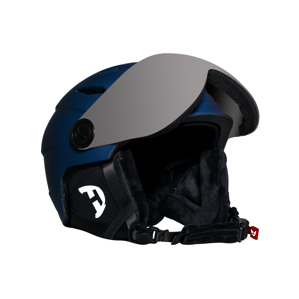 Daytona Carver Ski Helmet - Adjustable Ski Helmet for Men, Women & Youth - Dull Blue with Anti-Fog Visor