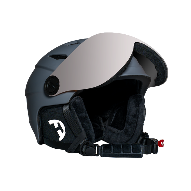 Daytona Carver Ski Helmet - Adjustable Ski Helmet for Men, Women & Youth - Dull Grey with Anti-Fog Visor