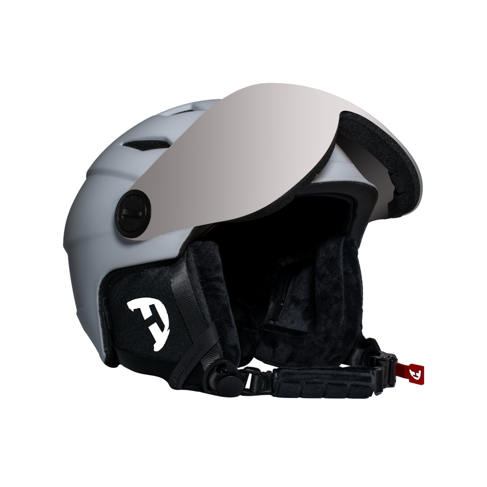 Daytona Carver Ski Helmet - Adjustable Ski Helmet for Men, Women & Youth - Dull Chalk White with Anti-Fog Visor