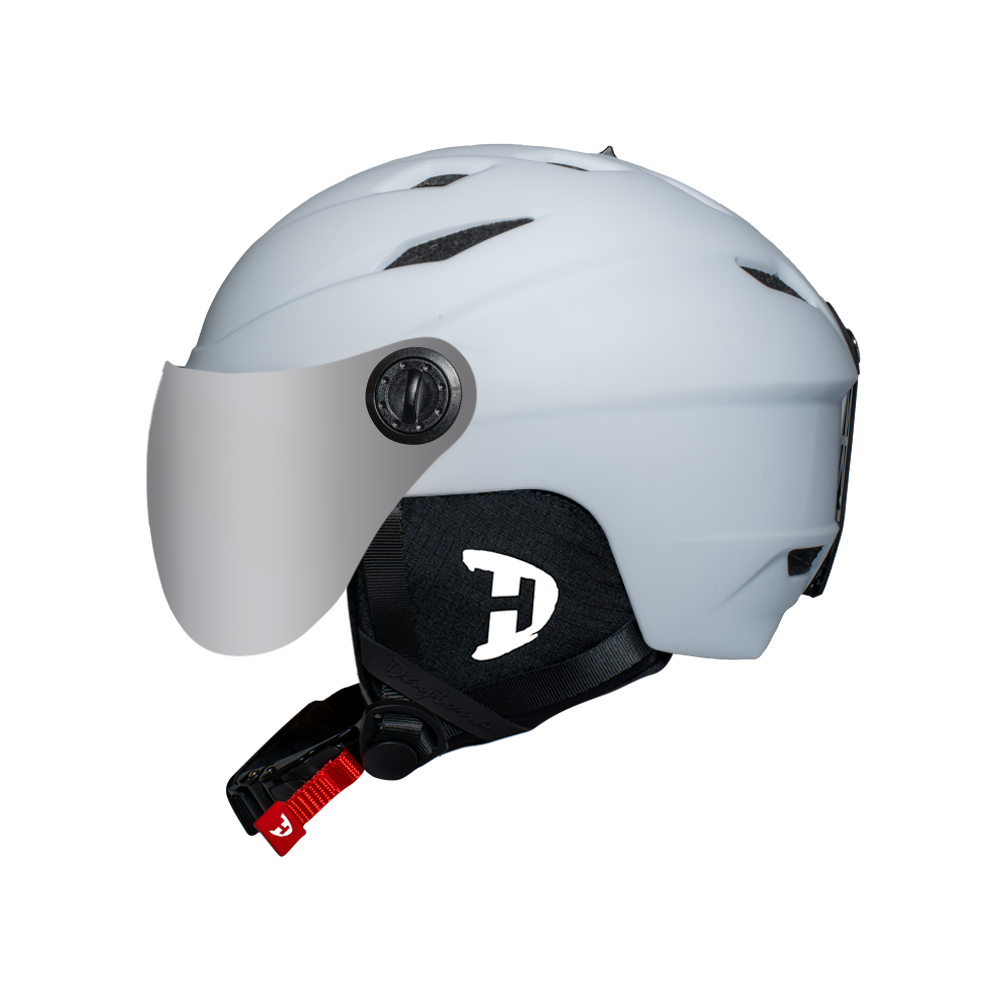 Daytona Carver Ski Helmet - Adjustable Ski Helmet for Men, Women & Youth - Dull Chalk White with Anti-Fog Visor