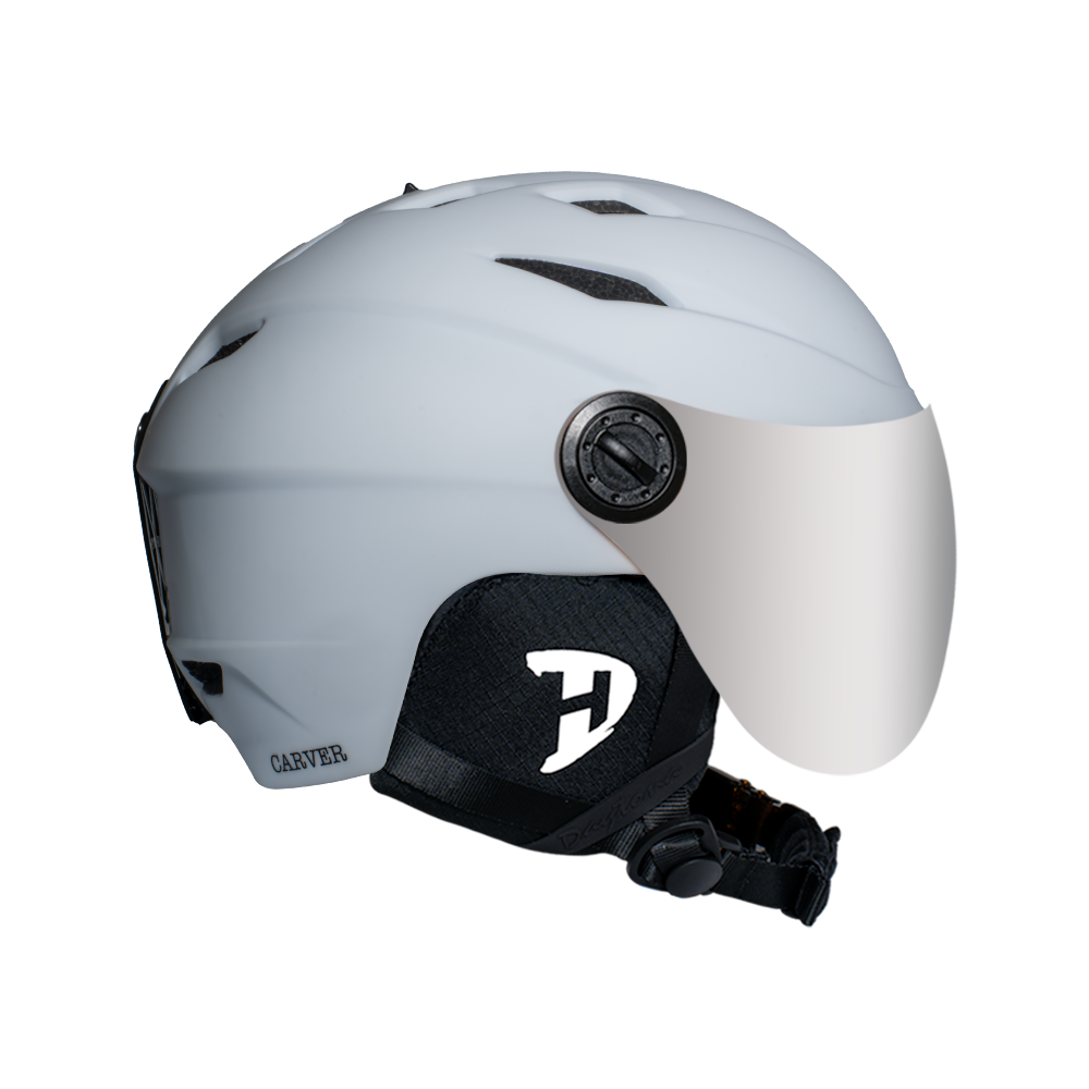 Daytona Carver Ski Helmet - Adjustable Ski Helmet for Men, Women & Youth - Dull Chalk White with Anti-Fog Visor