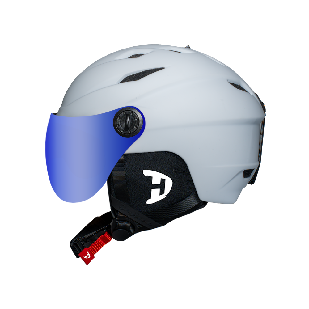 Daytona Carver Ski Helmet - Adjustable Ski Helmet for Men, Women & Youth - Dull Chalk White with Anti-Fog Visor