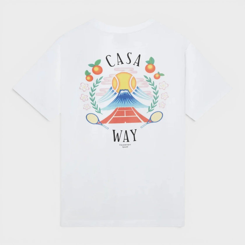 Casa Way Mountain Printed T-Shirt White