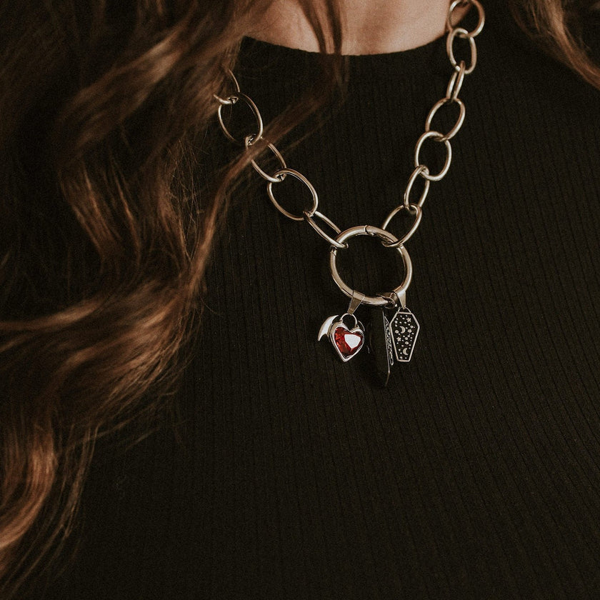 Charm Coven Schwarzer Onyx Kristall Anhänger