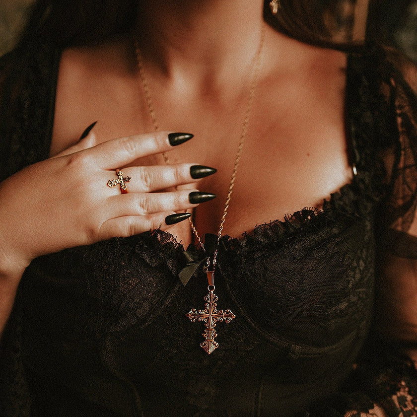 Anello Lament Cross Oro
