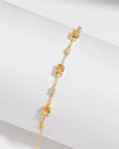 Citrien armband en oorbellen set in 18k verguld zilver