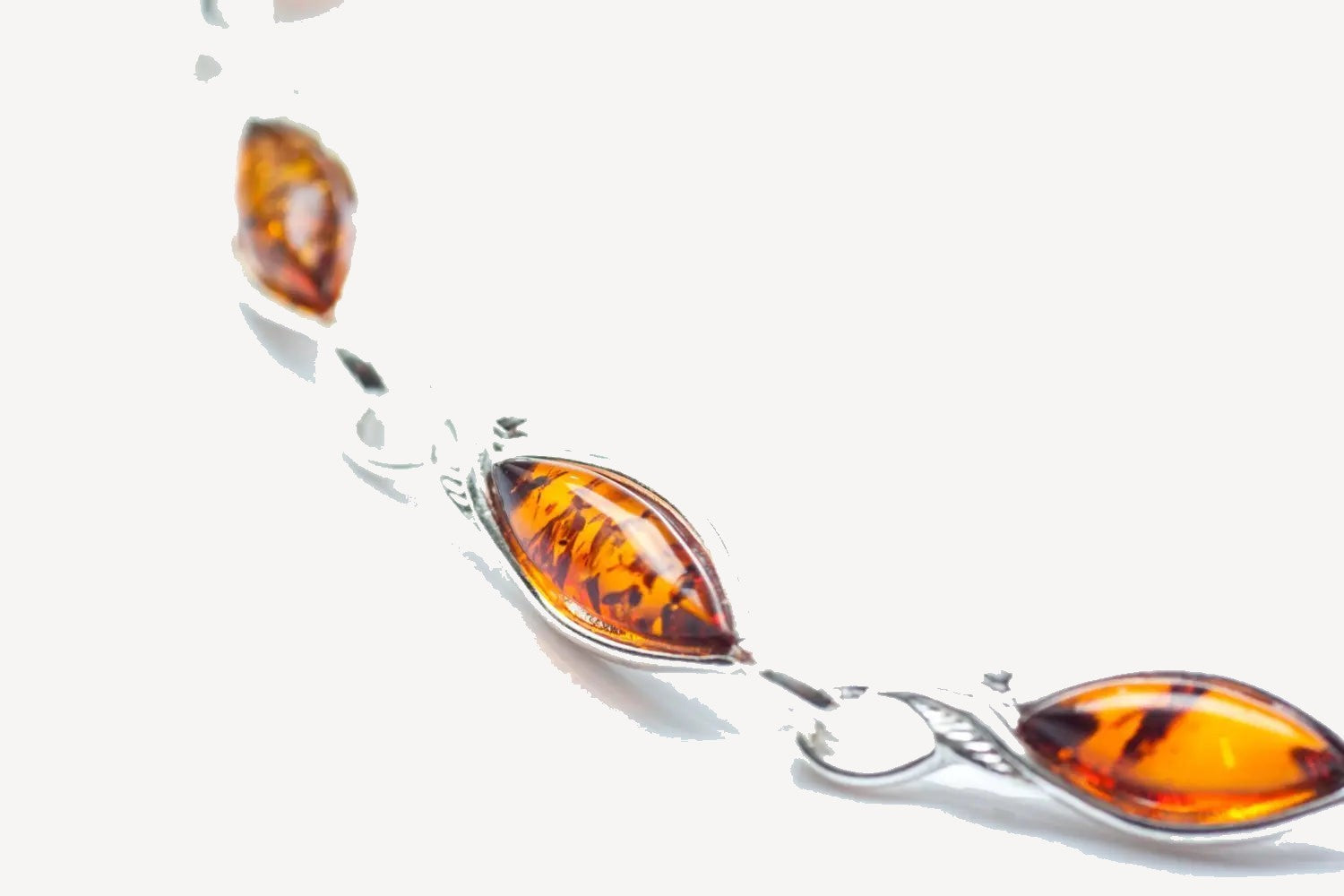 Classic Amber Leaf Bracelet