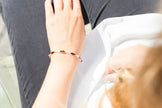 Bracciale classico con foglia d'ambra