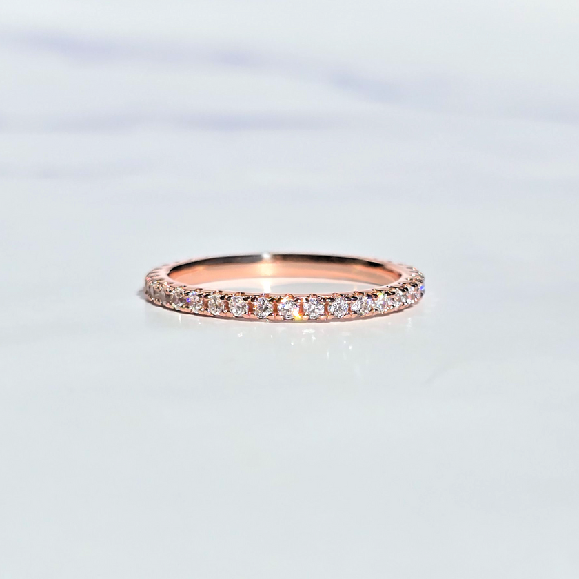 Anillo Clásico Eternidad (1.8 mm) en Vermeil de Oro Rosa de 18k