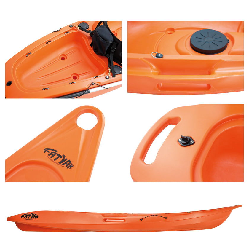 Mahee Tandem-Kajak | Plastikneutral | Orange | Stabil & langlebig