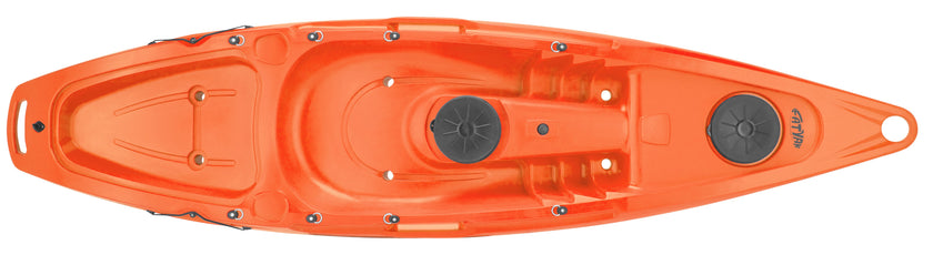 Kaafu Solo Angelkajak | Kunststoffneutral | Orange | Komplettpaket