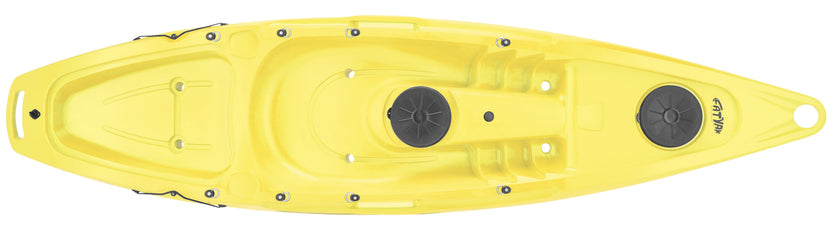 Kaafu Solo Fishing Kajak | Plastikneutral | Gelb | Komplettpaket