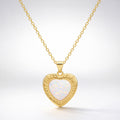 Cora Opal Heart Necklace | 18k Gold Plated