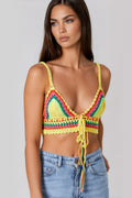 Yellow Crochet Bralette Top