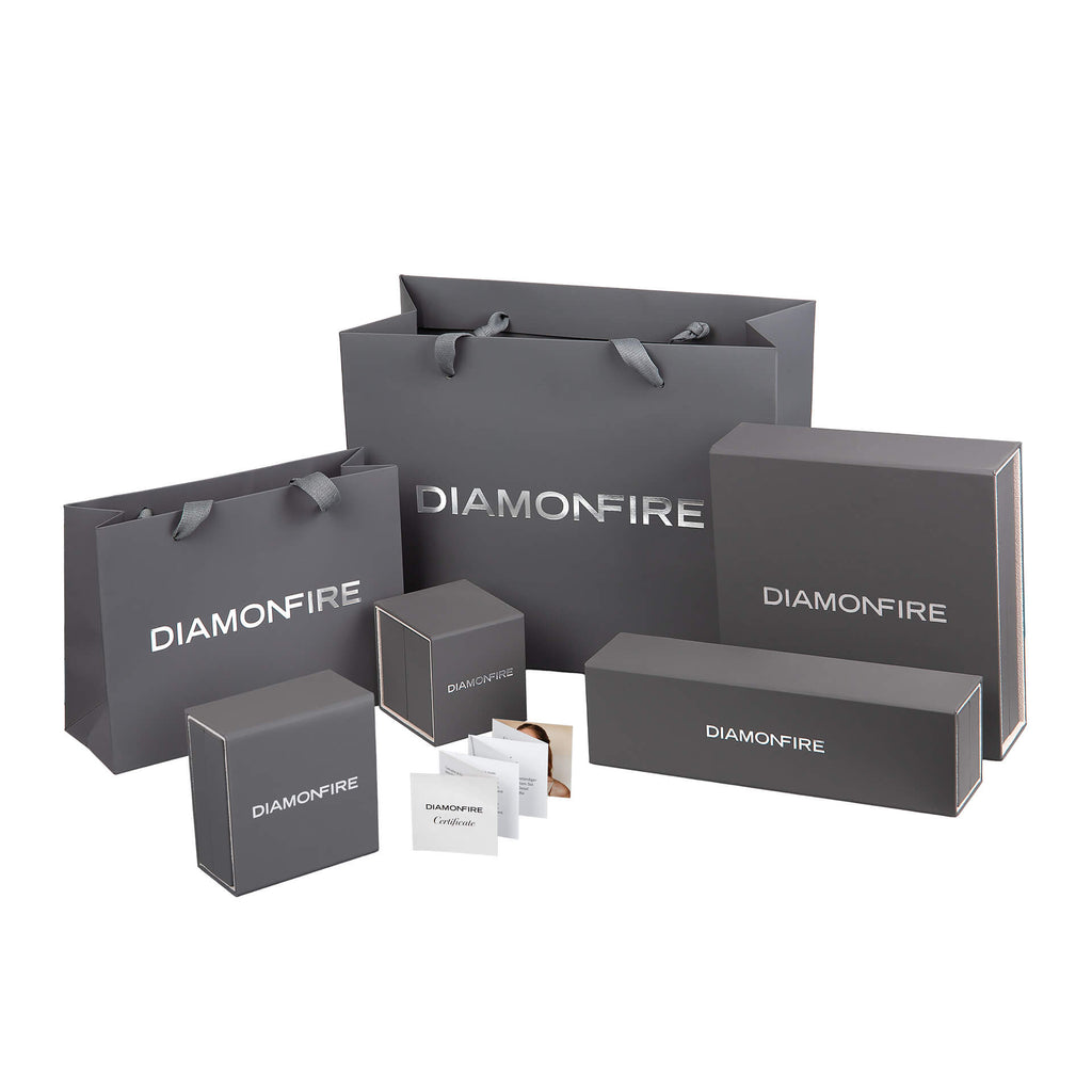 Diamonfire Ornate Statement Teardrop Necklace
