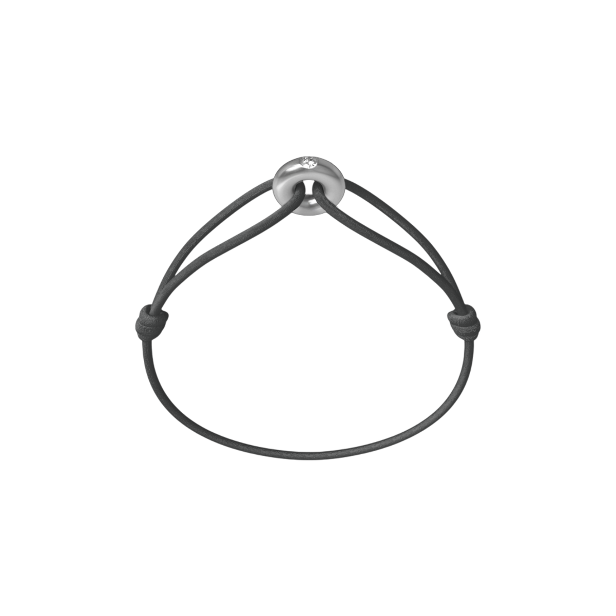 Mini Silver Soho Diamond Cord Bracelet