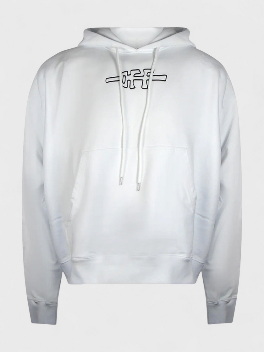 Off-White Mens Hoodies Off Line Skate Hoodie White