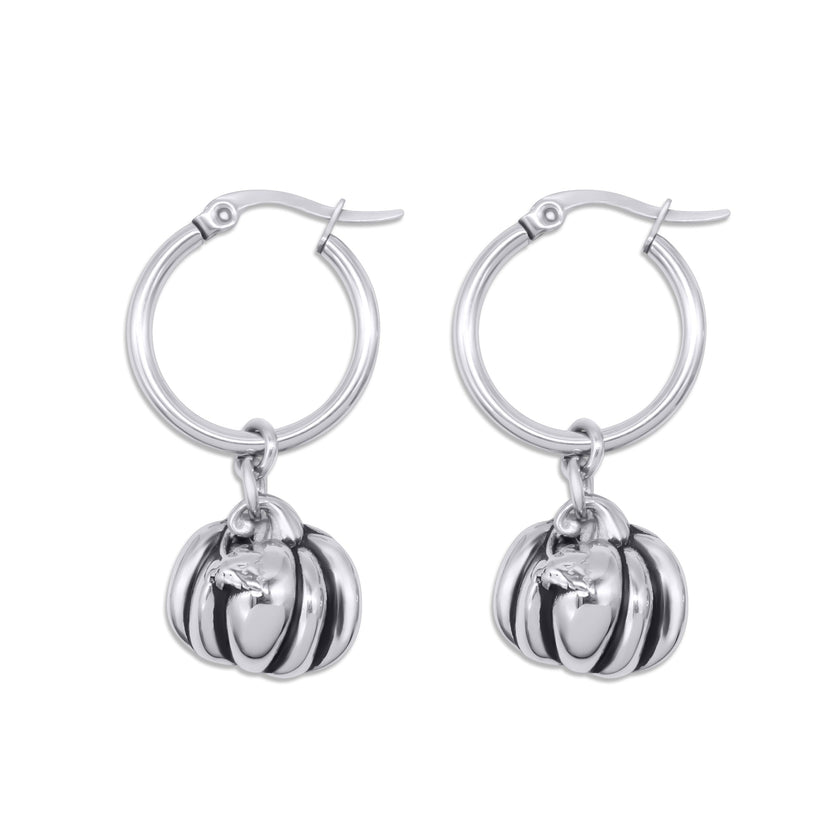 Pumpkin Hoop Earrings