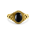 Gouden Drusilla Zwarte Edelsteen Ring