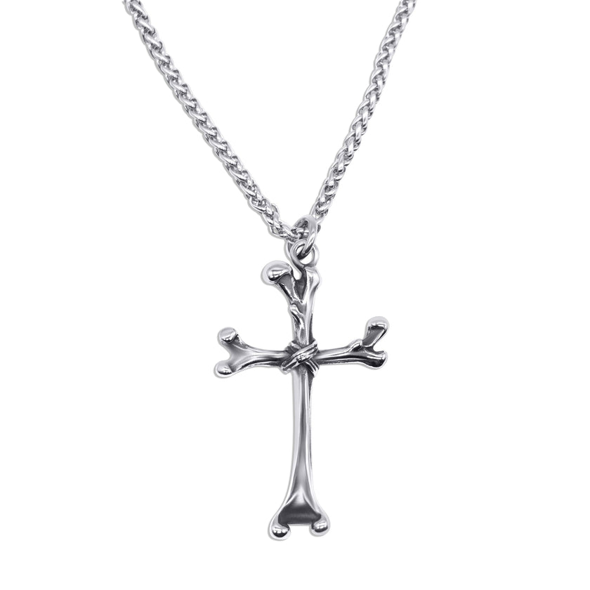 Collar de cruz de hueso de osteomancia