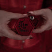 Portagioie esagonale rosso 'Til We are Ghosts'