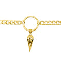 Gold Raven Bird Skull Choker