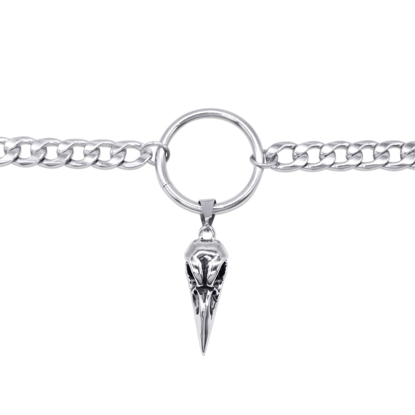 Raven Bird Skull Choker