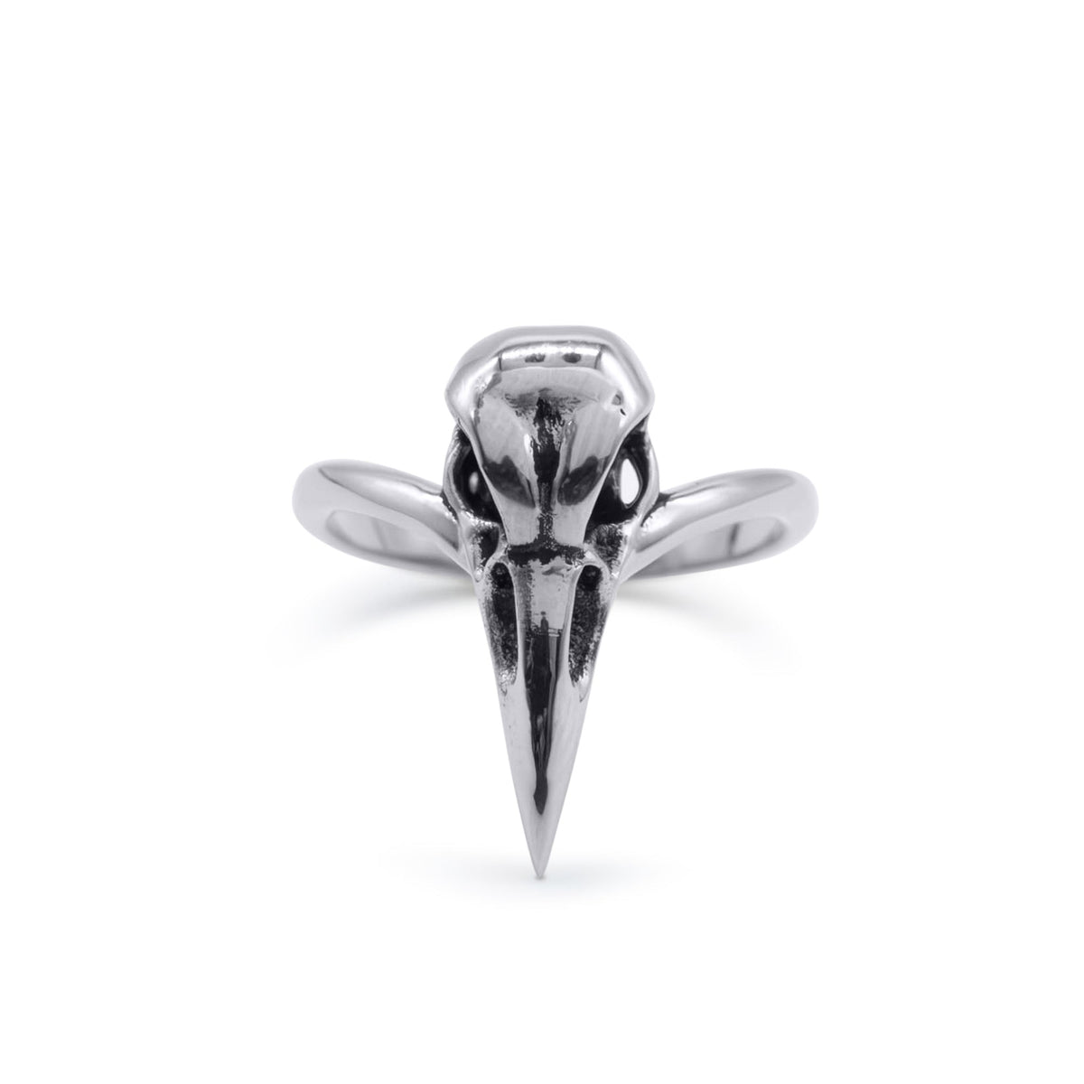 Raven Bird Skull Ring