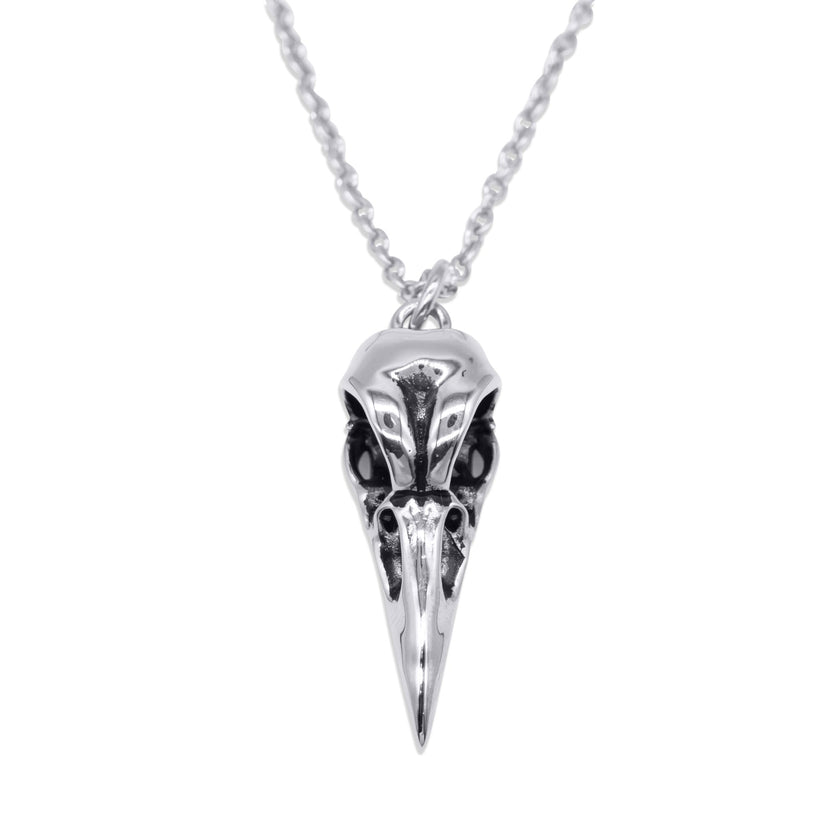 Raven Bird Skull Necklace