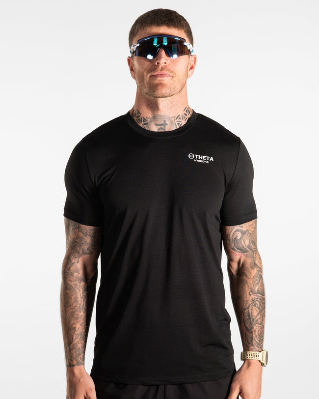 THETA TECH T-SHIRT - HYBRID 10 (BLACK)