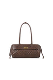 Dark Brown Quilted Shoulder Bag
