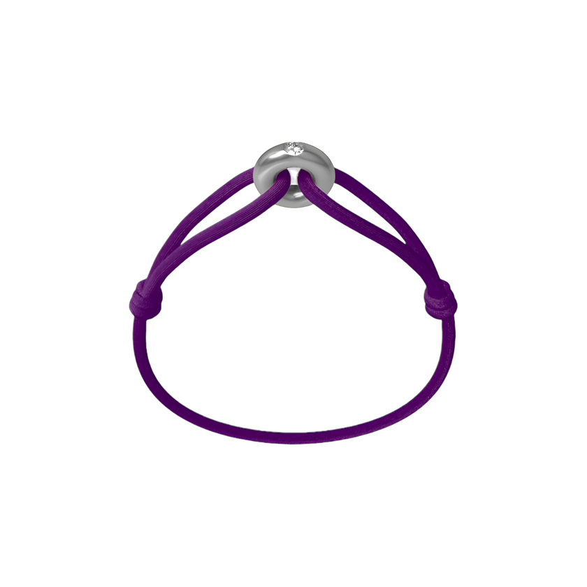 Silver Soho Diamond Cord Bracelet