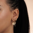 Star Double Band Small Single Ear Cuff