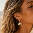 Solara Luxe 18k gullbelagte vifte-kreoler